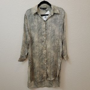 Zara Animal Print Long Sleeve Tunic for Women's (S/small)